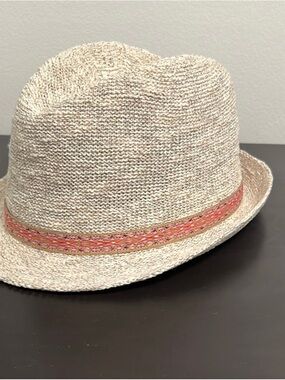 Aldo Natural Knit Sun Hat with White Trim